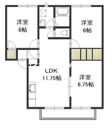 ミルグレース大福　　Bの物件間取画像